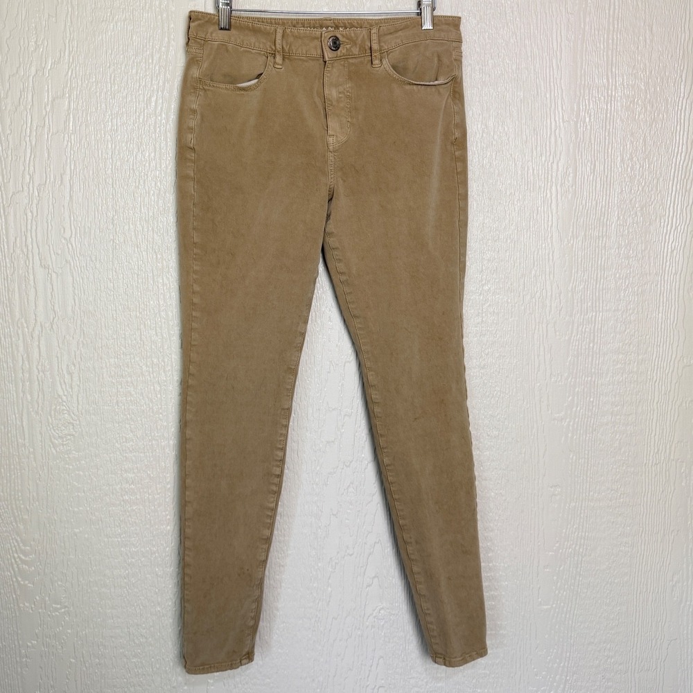 American Eagle Super Super Stretch X4 Jeggings Tan Khaki Skinny Pants Womens 8
